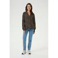 Kaffe Blusa 'KAJalie' bege / castanho / preto