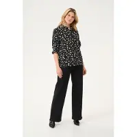 Kaffe Blusa 'Velana' preto / branco