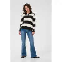 Kaffe Pullover 'KALizza' preto / offwhite