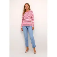 Kaffe Camisa 'KALiddy' rosa escuro / branco