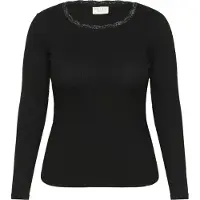 KAFFE CURVE Camisa 'Omia' preto