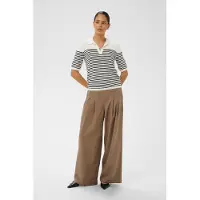 Kaffe Pullover 'Lizza' preto / branco