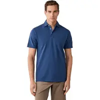 Hackett London para homem. HM5600201 Polo Gmd em piqué azul (L), Casual, Algodão, Manga curta