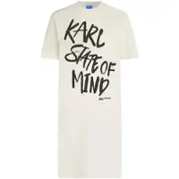 Karl lagerfeld JEANS Vestido preto / offwhite