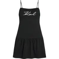 Karl Lagerfeld Vestido de praia preto / branco