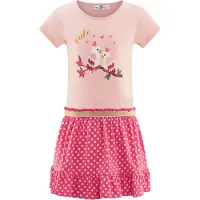 Happy girls Vestido ouro / rosa / cor-de-rosa / branco