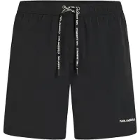 Karl Lagerfeld Calções de banho preto / branco