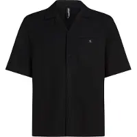 Karl Lagerfeld Camisa ' Strukturiertes Strand-Shirt ' preto