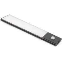 Emuca Aplique Led Recarregável Por Usb Kaus Preto Com Sensor De Movimento