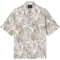 Armani Exchange para homem. XM002291AF22716F1146 Camisa Hidden bege (S), Casual, Algodão, Manga curta