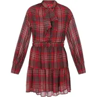 Dreimaster Vestidos camiseiros cinzento escuro / vermelho / borgonha / branco