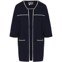 Dreimaster Maritim Casaco de malha navy / branco