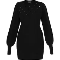 Faina Vestido de malha preto