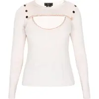 Faina Pullover rosa claro / offwhite
