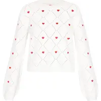 Mymo Pullover vermelho / offwhite