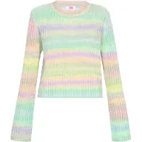 Mymo Pullover amarelo claro / verde pastel / roxo pastel / rosa escurecido