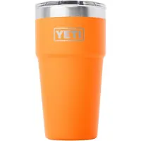 Yeti Rambler Stackable Cup 20oz Mag Slider Lid, King Crab Orange, caneca térmica empilhável com tampa, 591 ml