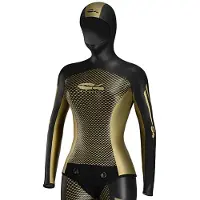 C4 Freediving Jaqueta De Mergulho Livre Feminina Aurea 5 Mm