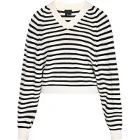 Dreimaster Klassik Pullover 'Classic Look' preto / offwhite