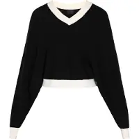 Dreimaster Klassik Pullover preto / branco