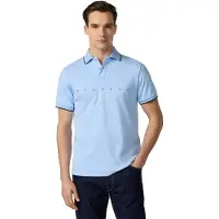 Hackett London para homem. HM5600188 Polo Hs Essential azul (L), Casual, Algodão, Manga curta