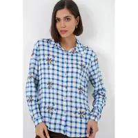 Big Dart Camisa azul / branco