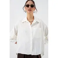 Big Dart Camisa cinzento-prateado / branco