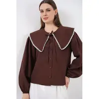 Big Dart Blusa chocolate / branco