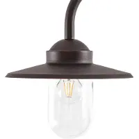 LINDBY Candeeiro de exterior Bilma, 1 lâmpada, cor de ferrugem, 220 cm, vidro,