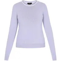 Faina Pullover azul fumado / branco