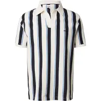Tommy Hilfiger Camisa 'Relaxed Fit Stripe Crepe' azul / navy / branco