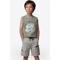 KOROSHI Camisola castanho / cáqui / preto / branco