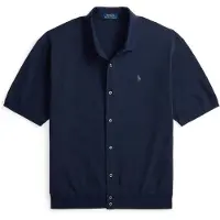 Ralph Lauren para homem. 710B18514003 Camisa Sport marinho (L), Casual, Algodão, Manga curta