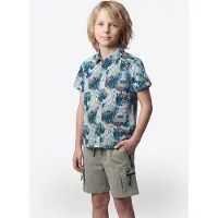 KOROSHI Camisa navy / azul claro / cáqui / branco