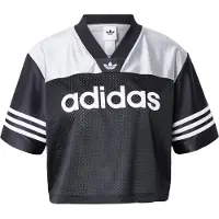 Adidas Originals Camisa 'CROPPED' preto / branco