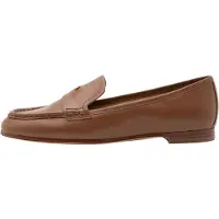 Michael Kors para mulher. 40S6JNFP1L Mocassins de pele Jennings castanhos (36), Couro, Marrom, Plano, Nenhum, Casual, Sapatos de Festa, Clás