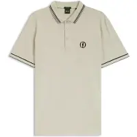 BOSS para homem. 50566997 Polo Paddy The Open-26 bege claro (L), Casual, Algodão, Manga curta
