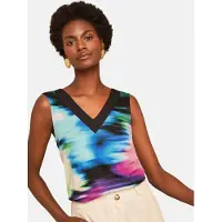 Love & roses Top azul / rosa / cor-de-rosa / preto