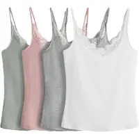 The Set Top cinzento / verde pastel / rosa escurecido / branco