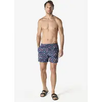 KOROSHI Calções de banho marinho / vermelho / offwhite