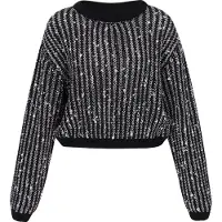 MyMo ROCKS Pullover cinzento-prateado / preto / branco
