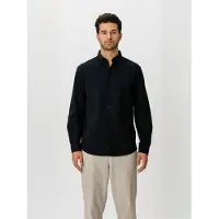 TeeShoppen Camisa ' Linen Blend ' preto