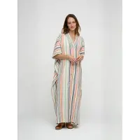 Moshi Moshi Mind Vestido ' Sundari' turquesa / azul fumado / cor-de-rosa / branco