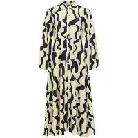 Vila Vestido Longo De Manga Comprida Jacira