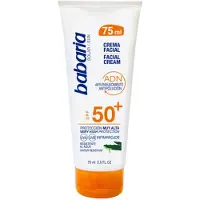 Babaria Crema Viso SPF 50 Aloe Vera Resistente all'Acqua 75 ml — Crema solare viso