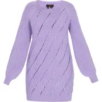 Faina Vestido de malha lavanda