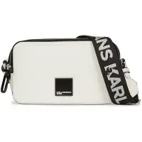 Karl lagerfeld JEANS Mala de ombro preto / branco