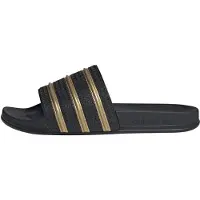 Adidas Sapato aberto 'Adilette' ouro / preto