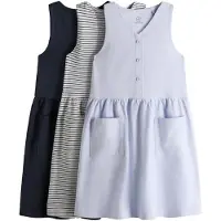The Set Vestido navy / azul claro / branco