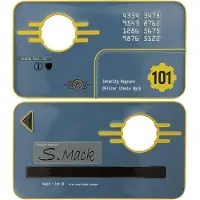 Fanattik Réplica De Prato Fallout 3 Vault 101 Security Keycard